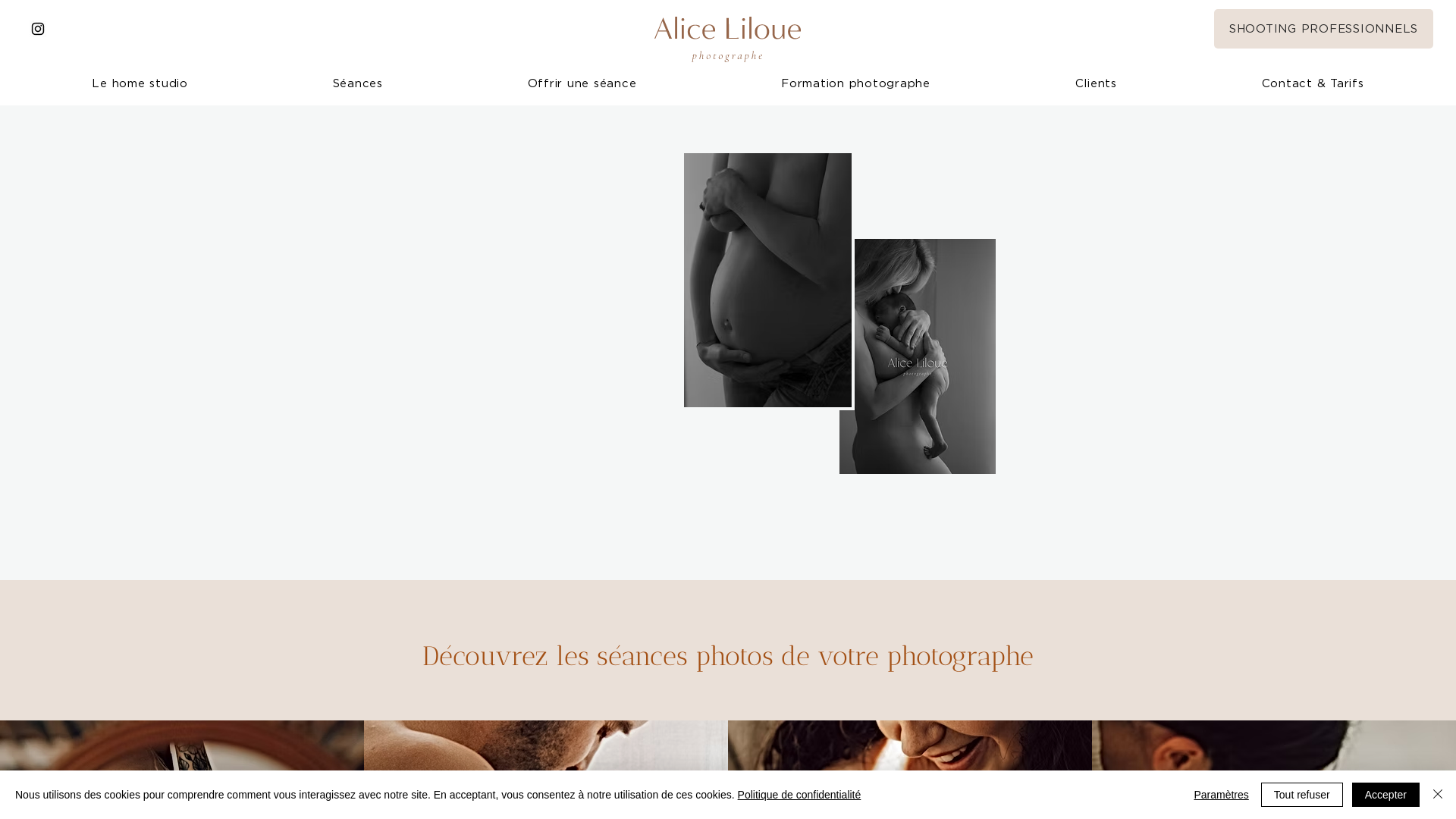 Capture d'écran de Alice Liloue Photographe