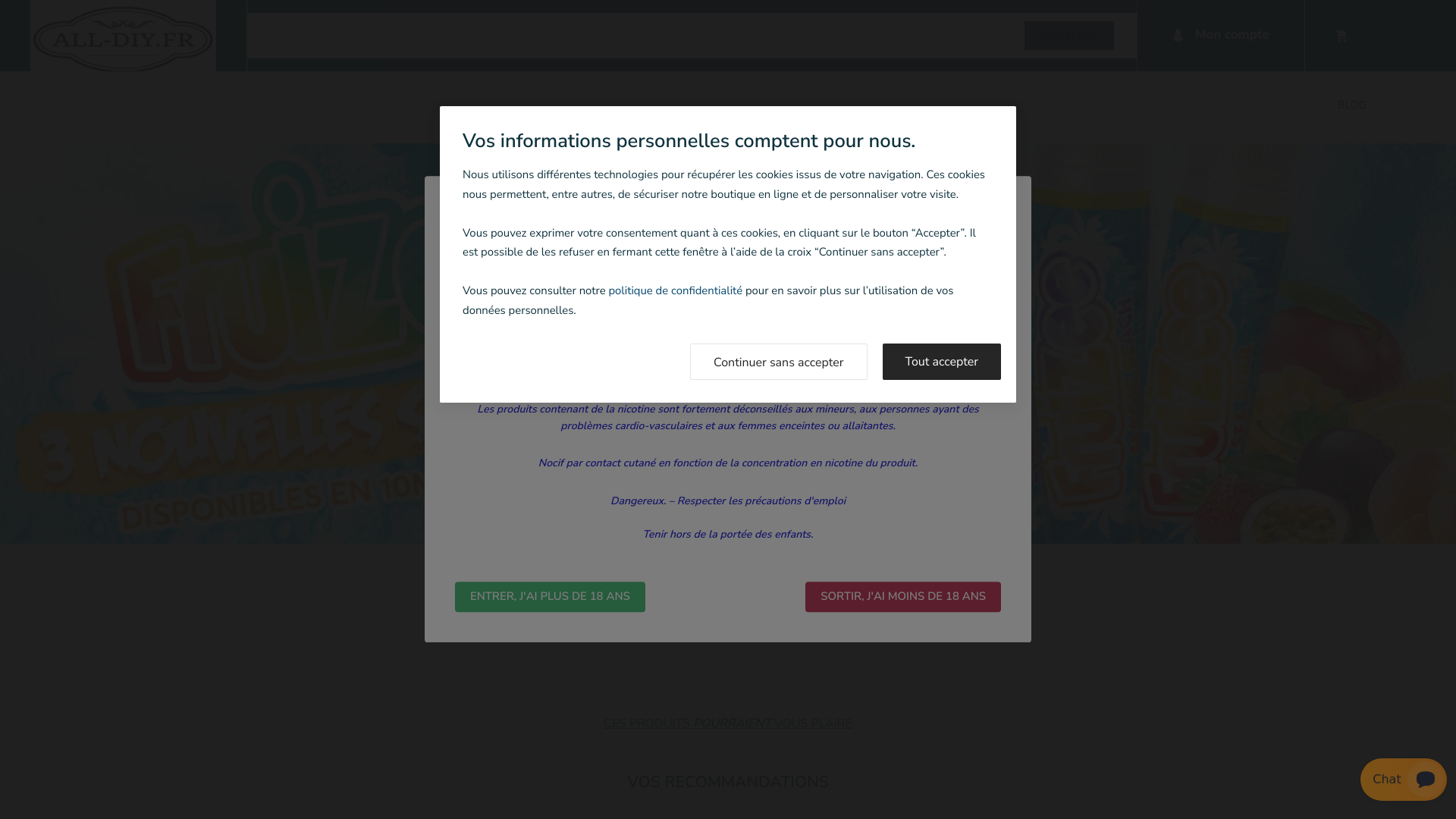 Capture d'écran de ALL DIY: Site d'achat de cigarette électronique et eliquid et spécialisé en CBD, résine, feuille, canabis