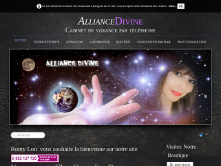 Alliance Divine: voyance direct par téléphone. Cabinet de voyance, romy voyance
voyance sérieuse et de qualité. votre avenir dès maintenant