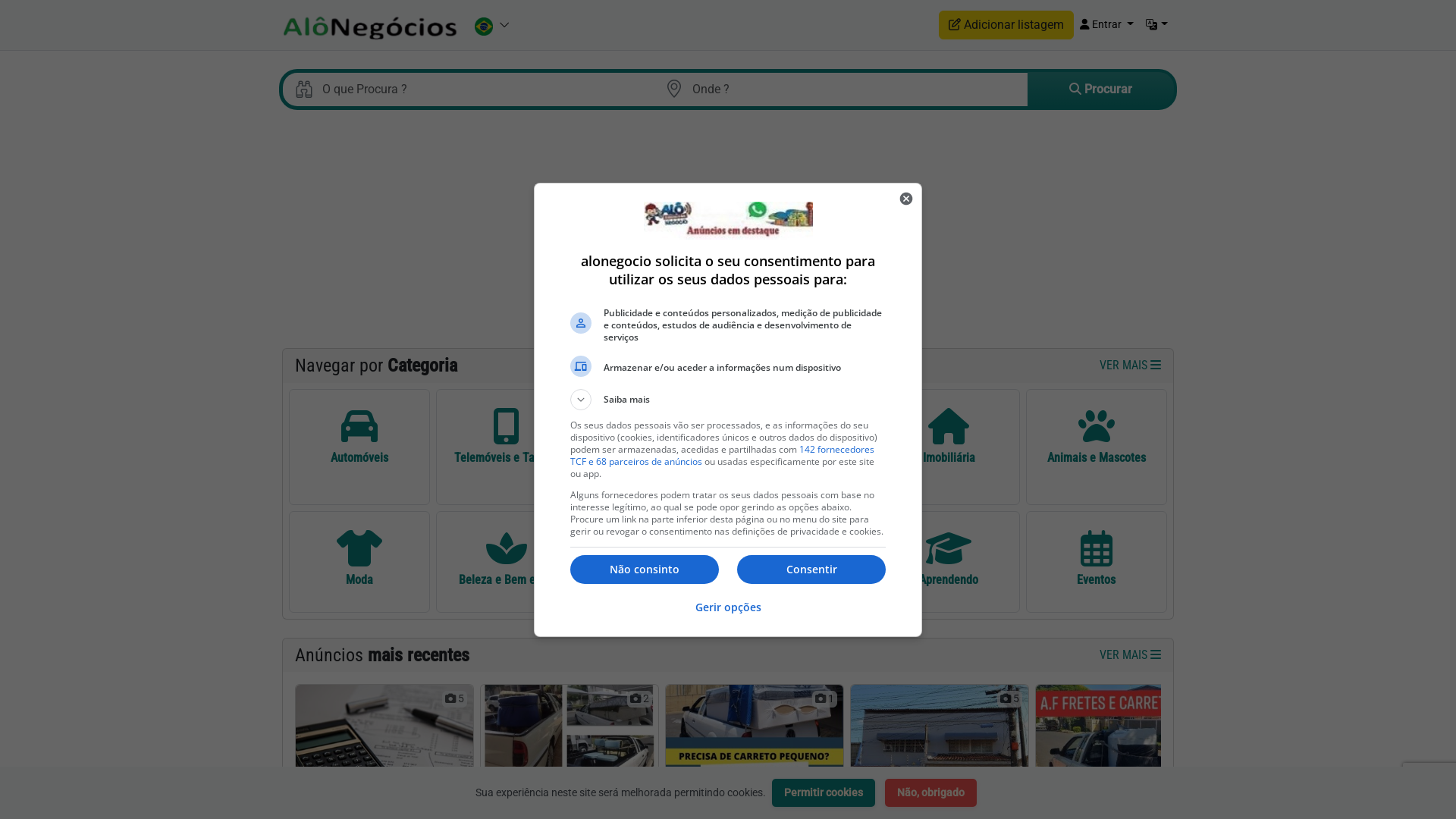 Capture d'écran de Publicar anúncios gratuitos : Alo Negócios - Classificados ...