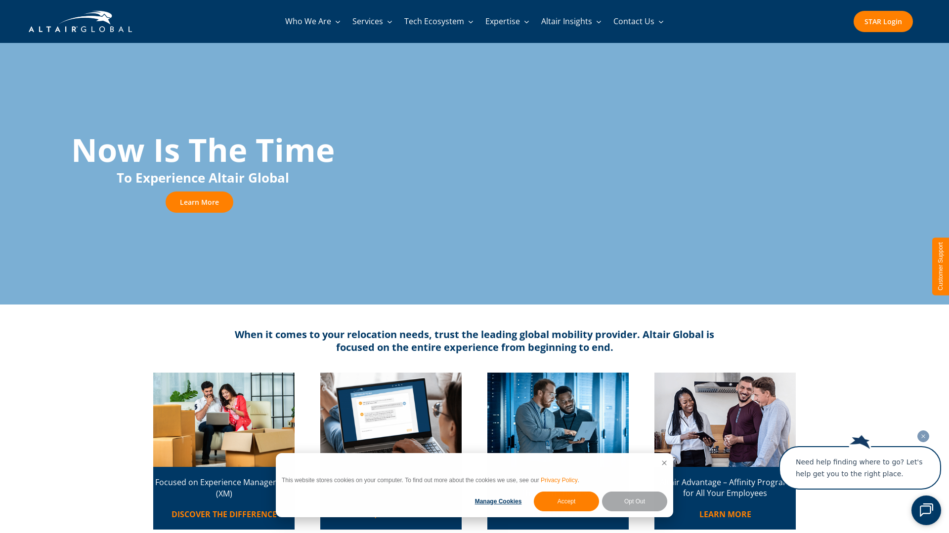 Capture d'écran de ALTAIR Relocation, Global mobility