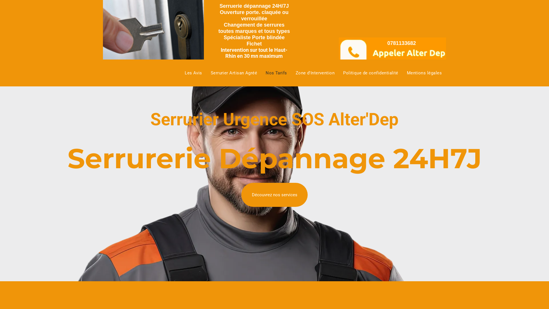 Capture d'écran de Serrurerie alterdep