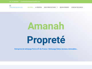 Site de présentation des activités de Amanah Propreté, entreprise de nettoyage à Paris et Île-de-France