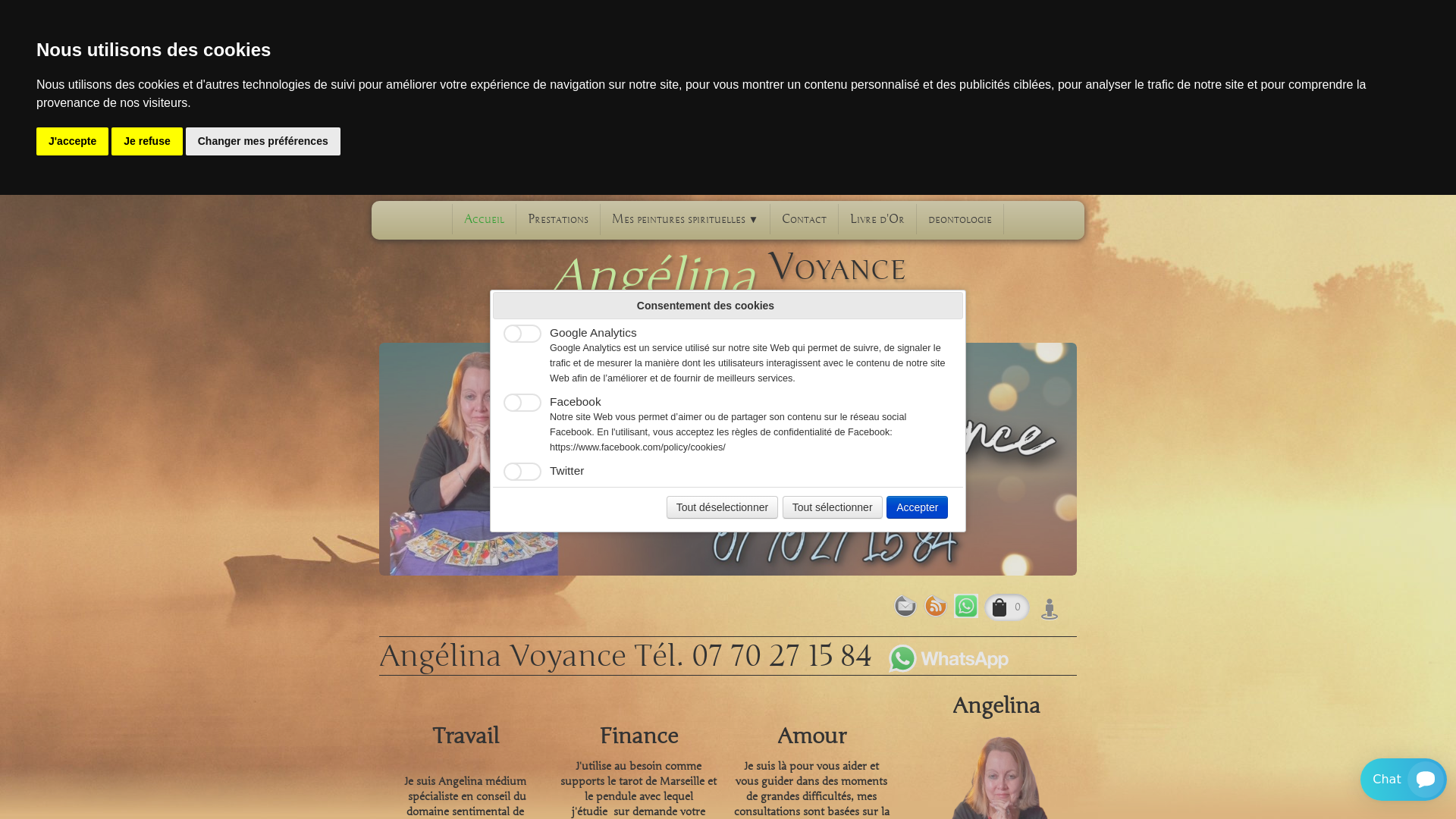 Capture d'écran de Angelina Voyance