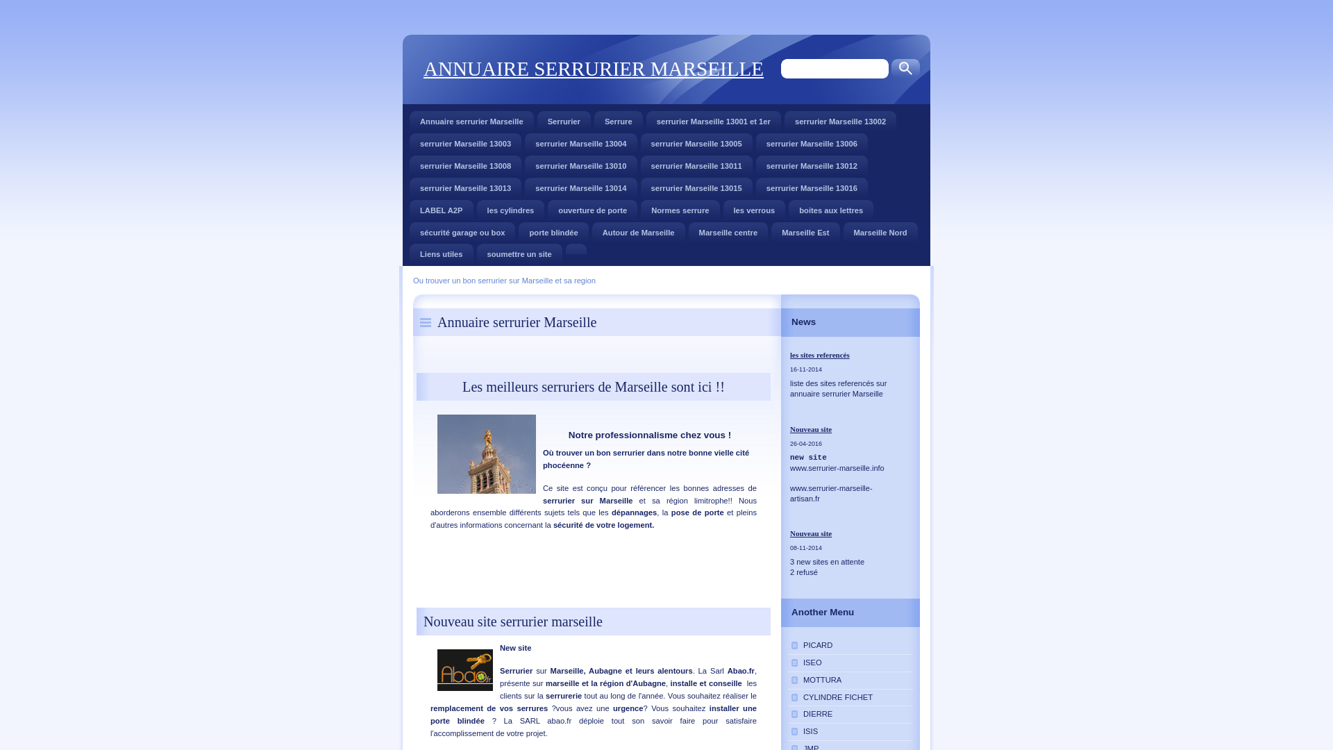 Capture d'écran de Serrurier marseille annuaire