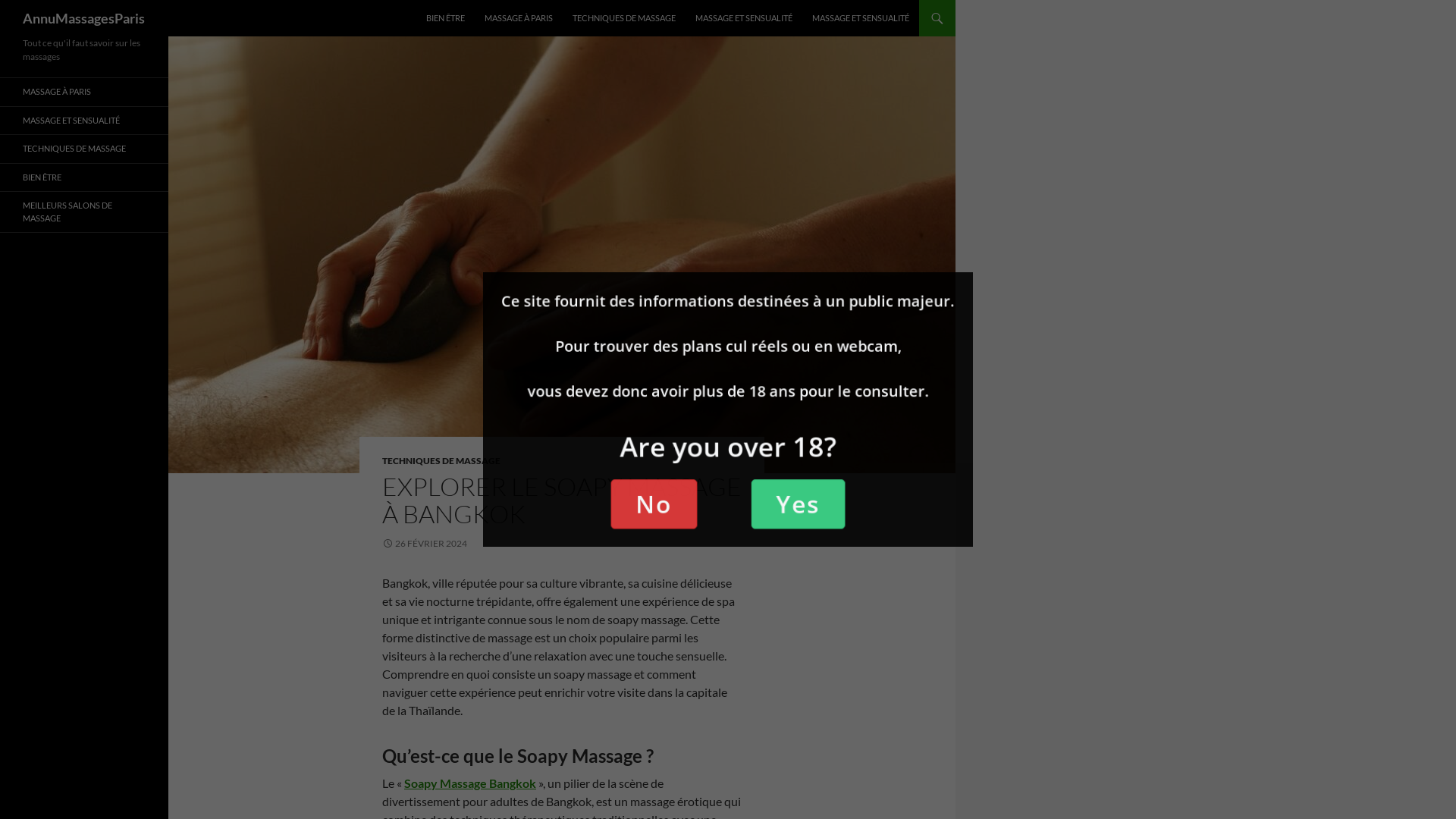 Capture d'écran de Annuaire des MASSAGES EROTIQUES A PARIS, massages naturistes et sensuels à Paris