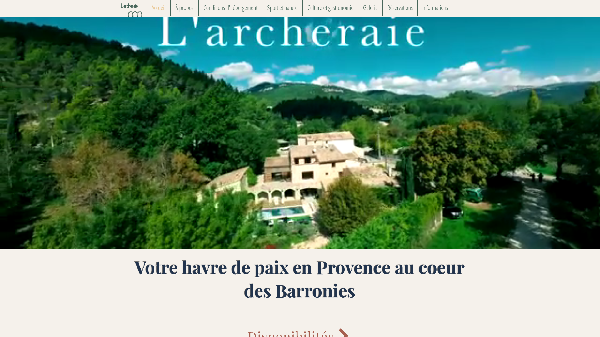 Capture d'écran de Bienvenue à L'archeraie Magnifique mas provencal avec piscine