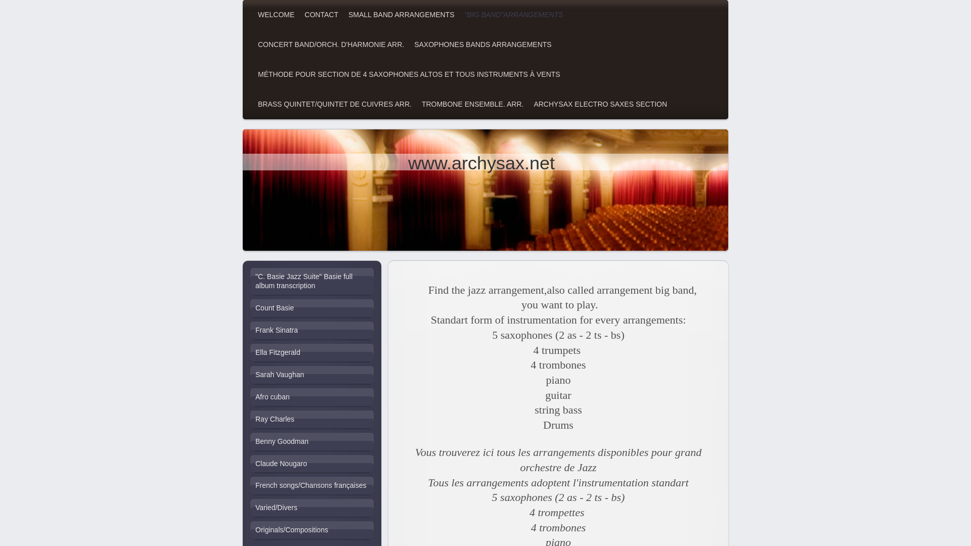 Professional Jazz Big Band Arrangements & Charts | Archysax