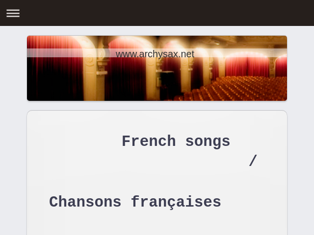 French Songs Arrangements for Big Band & Concert Band | Archysax