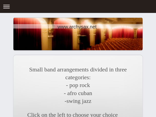 Jazz Small Band Arrangements & Sheet Music Charts | Archysax