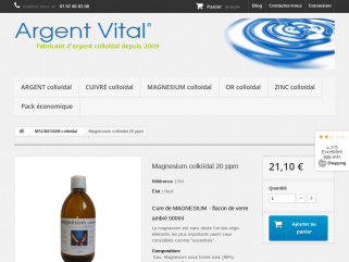 Complément alimentaire de magnesium colloidal