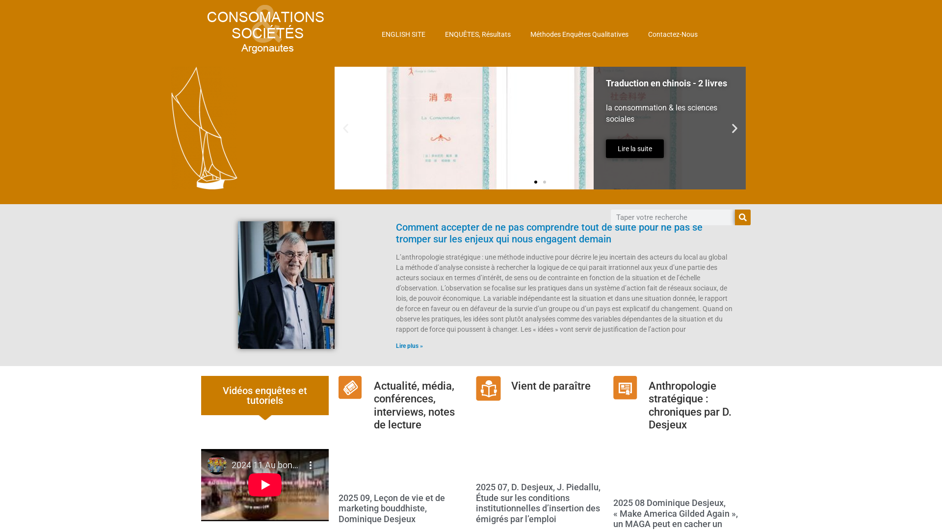 Capture d'écran de Dominique Desjeux sociologue et anthropologue expert en étude & enquête qualitative sur la consommation et l'innovation interculturel.