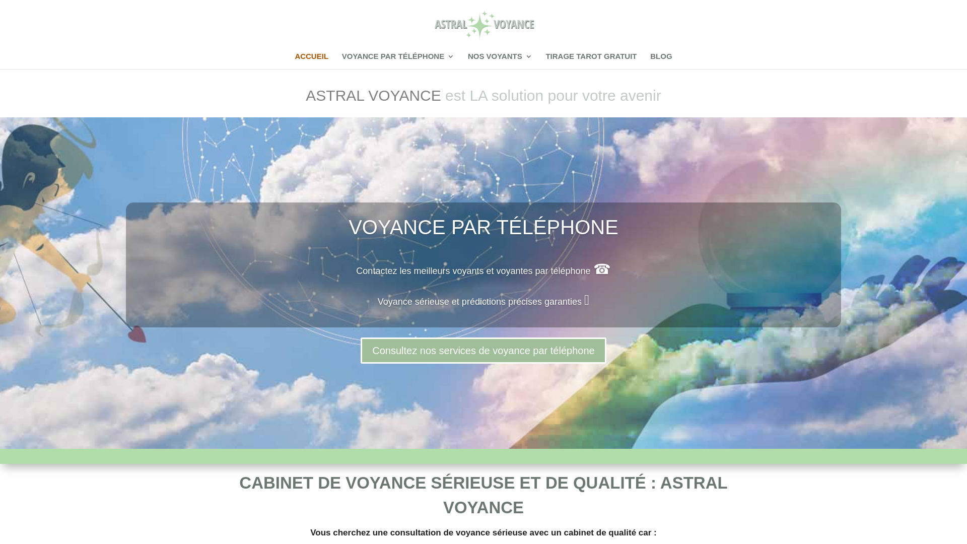 Capture d'écran de Devenez maître de votre vie en devenant maître de votre destin. AstralVoyance propose des consultati