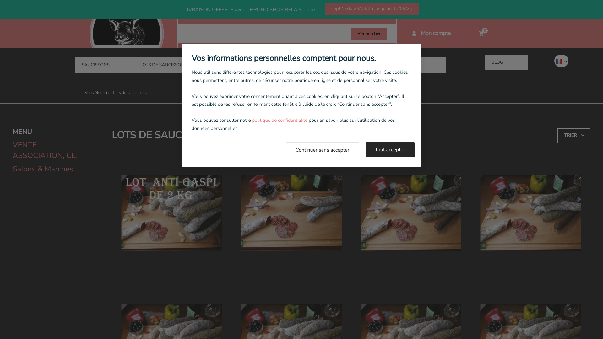 Capture d'écran de Les lots de saucissons