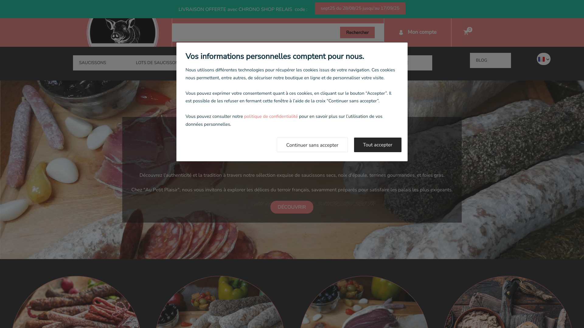 Capture d'écran de Boutique AU PETIT PLAISIR 