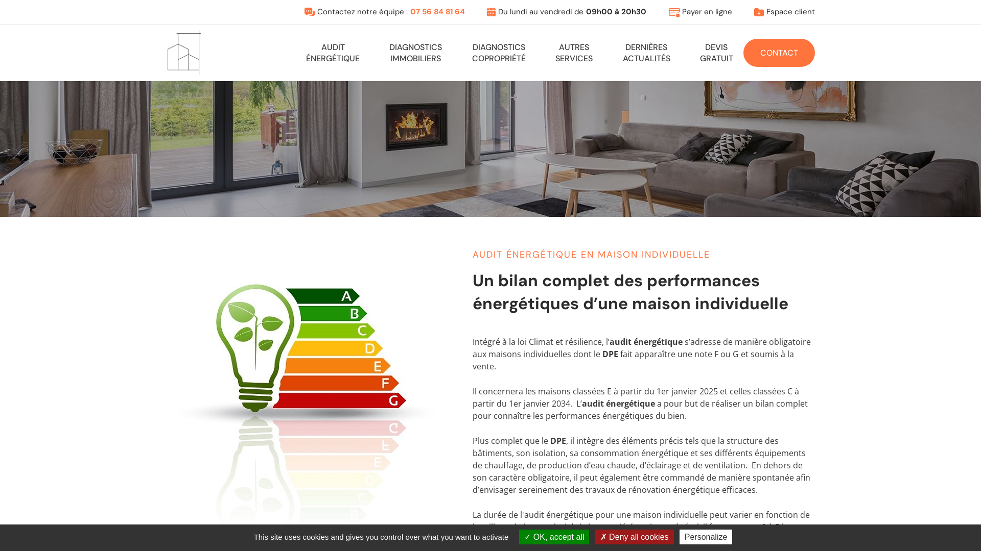 Capture d'écran de Audit énergétique France Audit Conseil