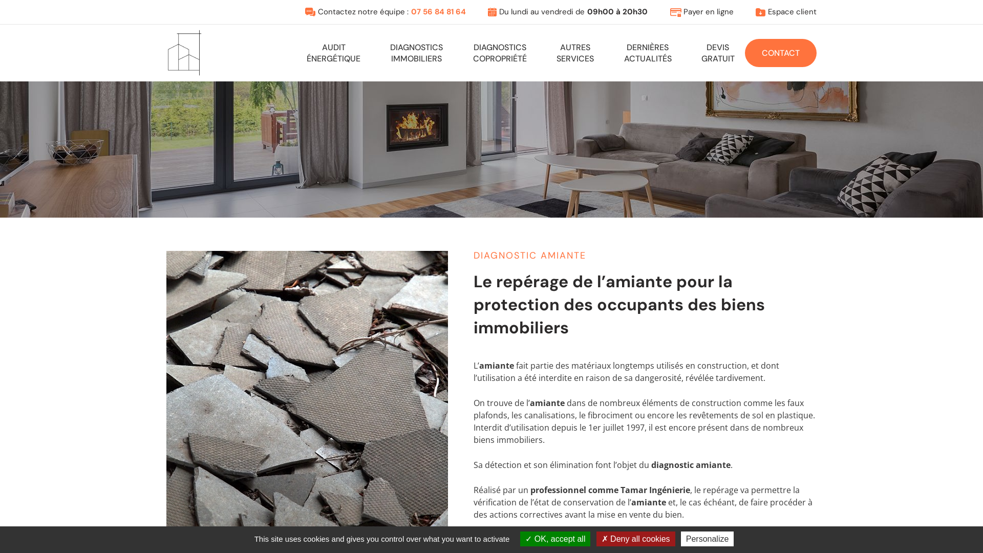 Capture d'écran de Diagnostique Amiante Obligatoire