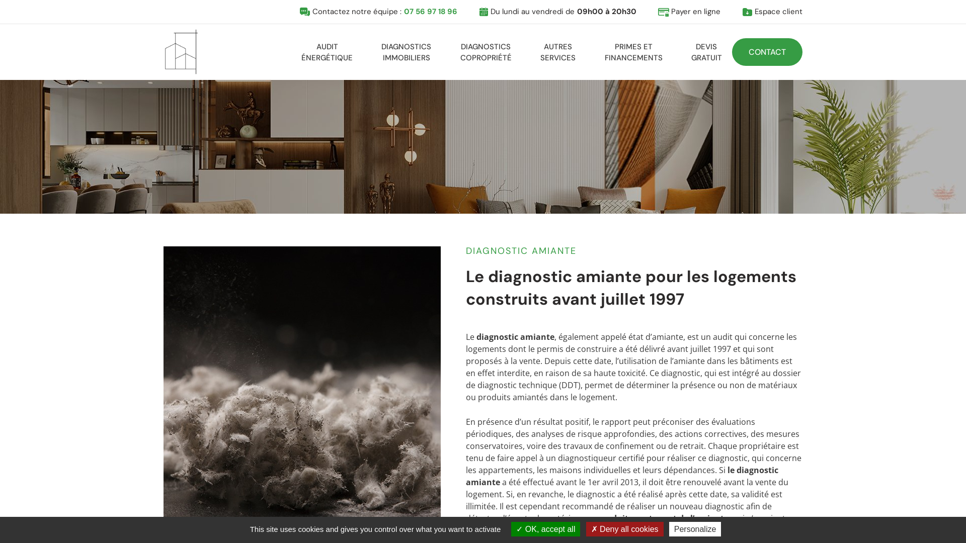 Capture d'écran de Diagnostique Amiante Obligatoire