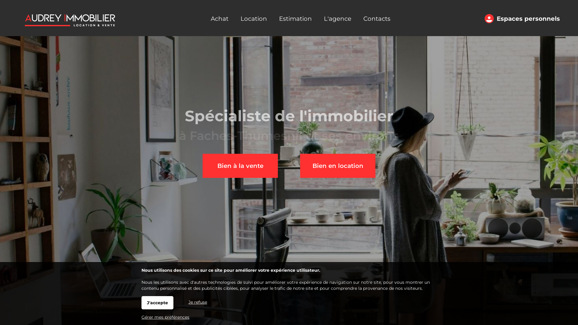 Capture d'écran de Audrey Immobilier