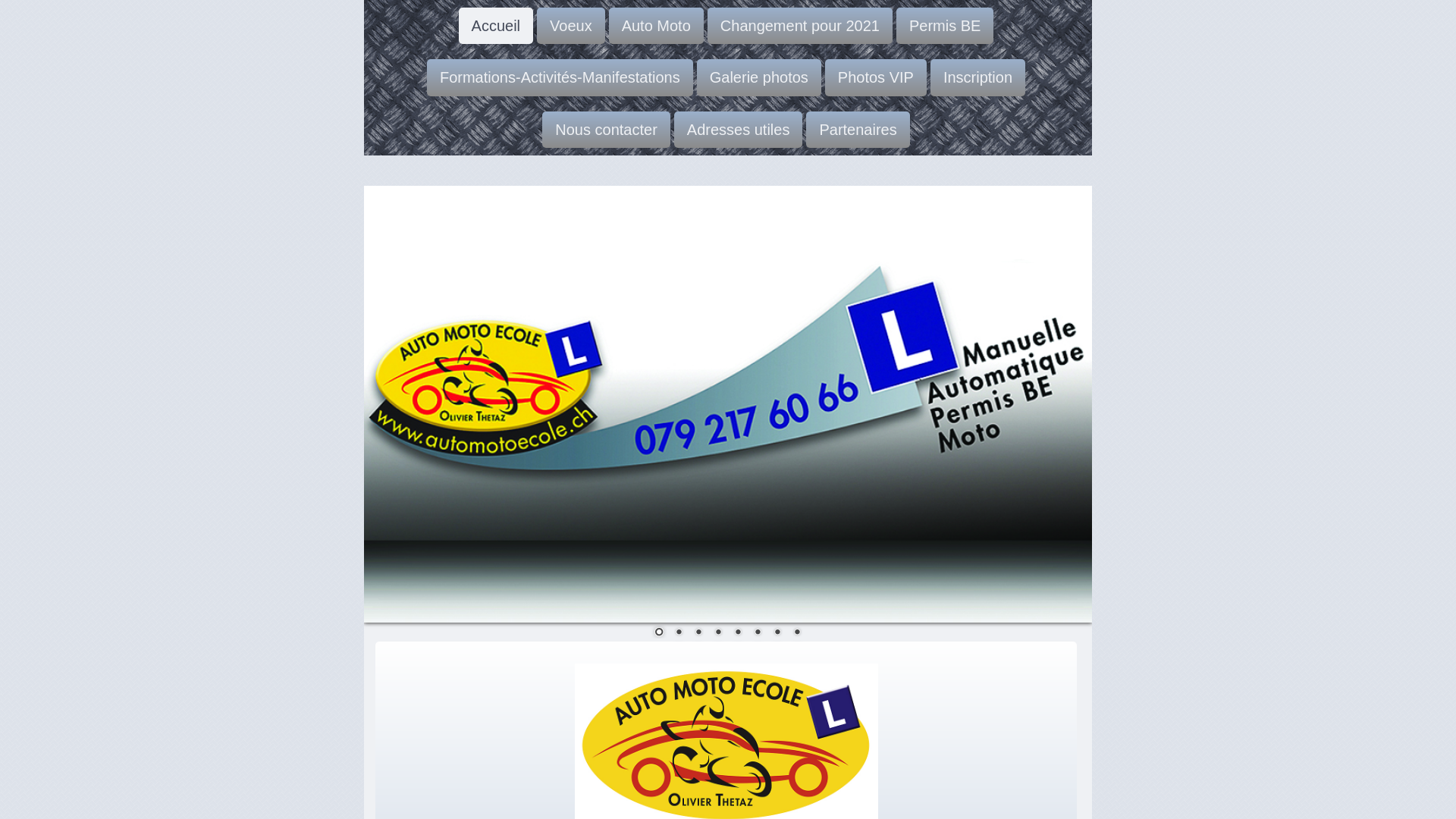 Capture d'écran de A.M.T.O. Sàrl - Auto Moto Ecole Olivier Thétaz - Ecole de conduite - Cours de théorie - Permis de conduire - Deux phases auto - Deux phases moto - Entreprises - Particuliers