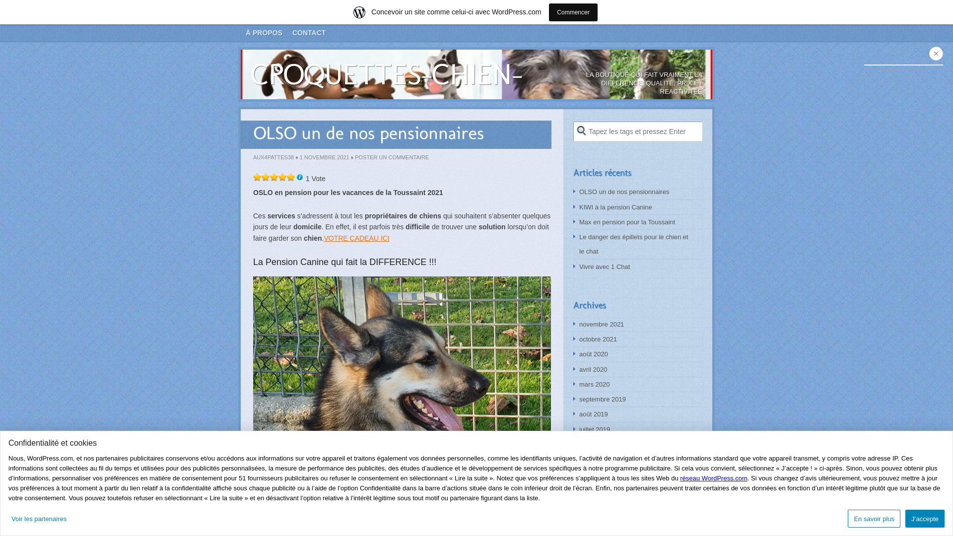 Capture d'écran de Aux 4 pattes 38 l aliment de votre animal, canzocal-BMP, la pension et l elevage canin