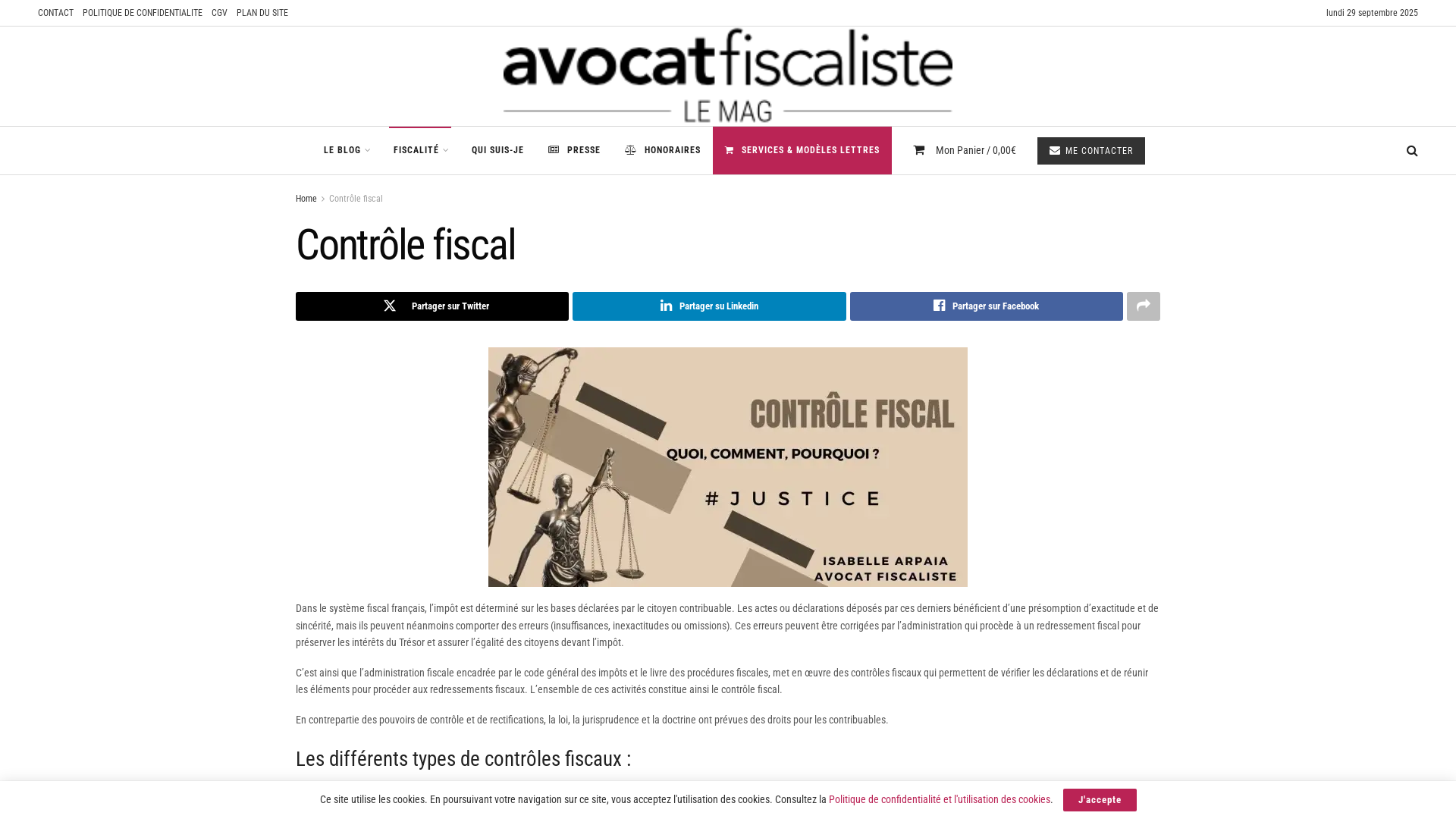 Capture d'écran de Isabelle Arpaia avocat fiscaliste paris