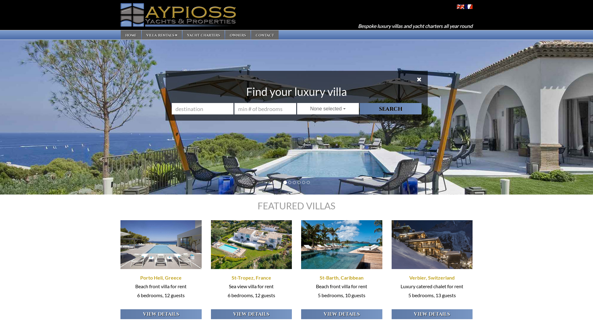 Capture d'écran de AYPIOSS Yachts & Properties