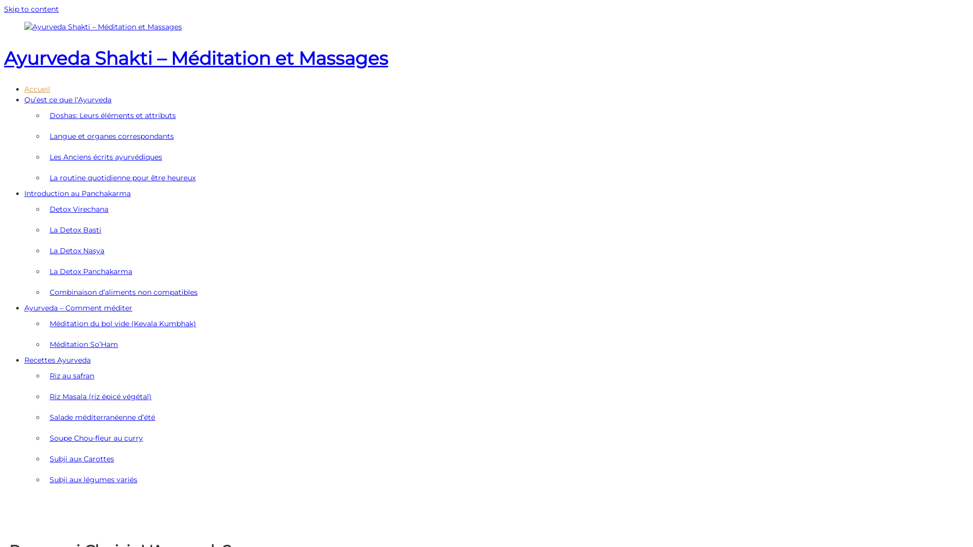 Capture d'écran de Formations massages ayurvédiques des indes