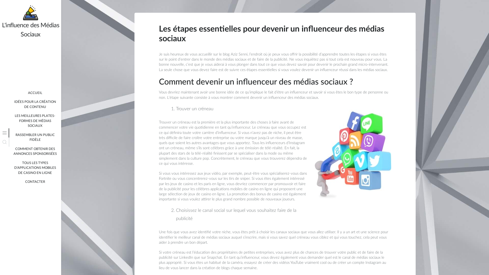 Capture d'écran de Site officiel d'Aziz Senni, entrepreneur engagé dans le développement économique des banlieues, auteur de livres sur l'ascenseur social en panne et l'égalité des chances
