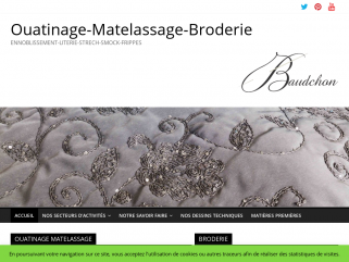 Le spécialiste Français ISO 9001 du Ouatinage / Matelasserie / Broderie…