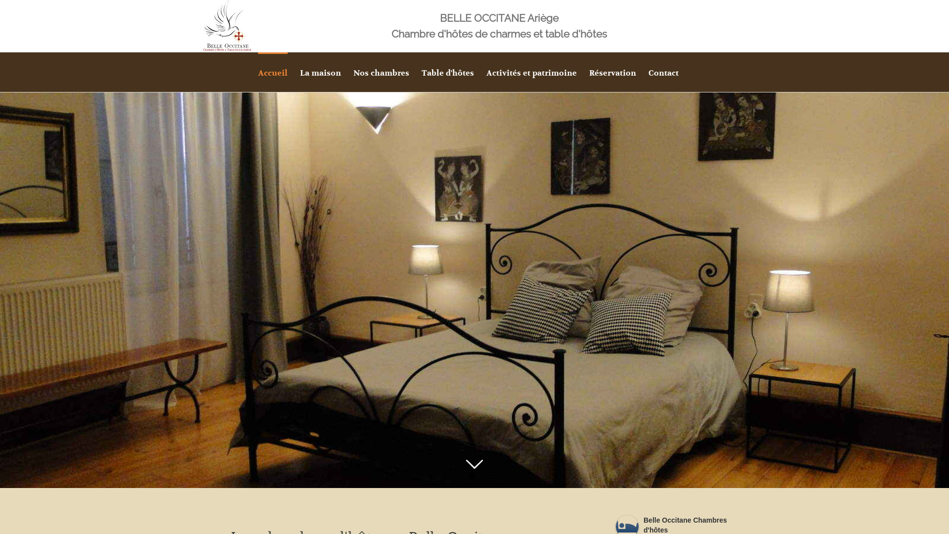 Capture d'écran de  Chambres d'hôtes Ariège, BELLE OCCITANE, Tarascon sur Ariège.