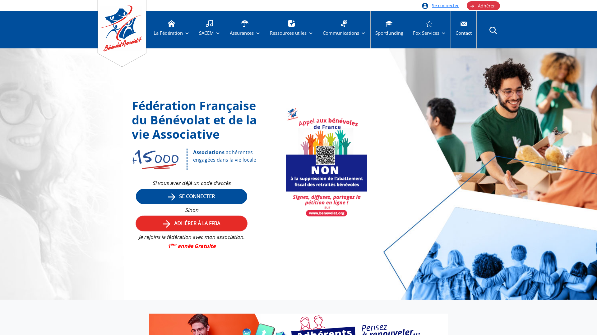 Capture d'écran de Bénévolat associatif Français