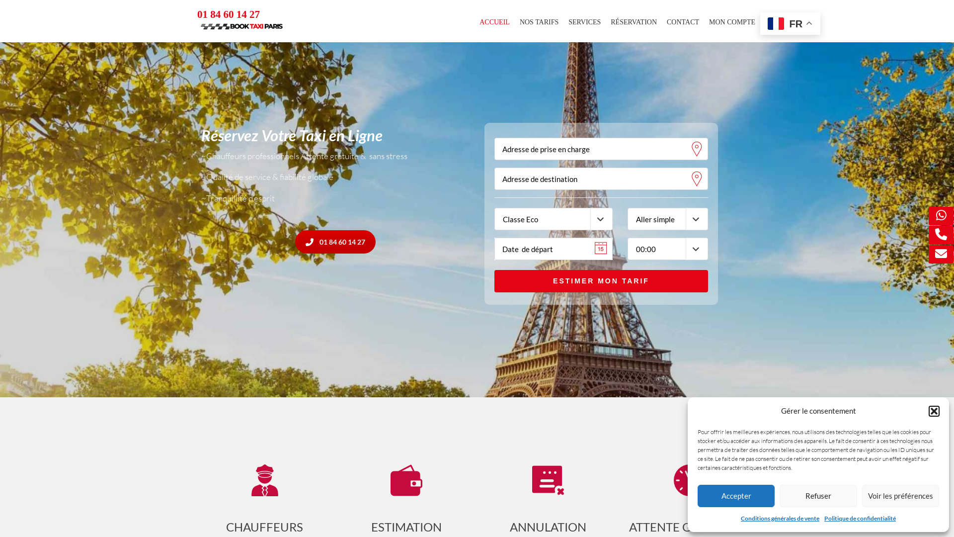 Capture d'écran de Réservez votre taxi en ligne. Choisissez votre véhicule en 3 clics. Toujours à l'heure.
