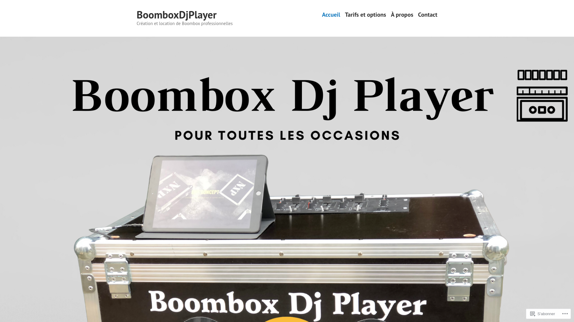 Capture d'écran de BoomboxDjPlayerCréation et location de Boombox professionnellesVous êtes et devenez le Djay de la soirée