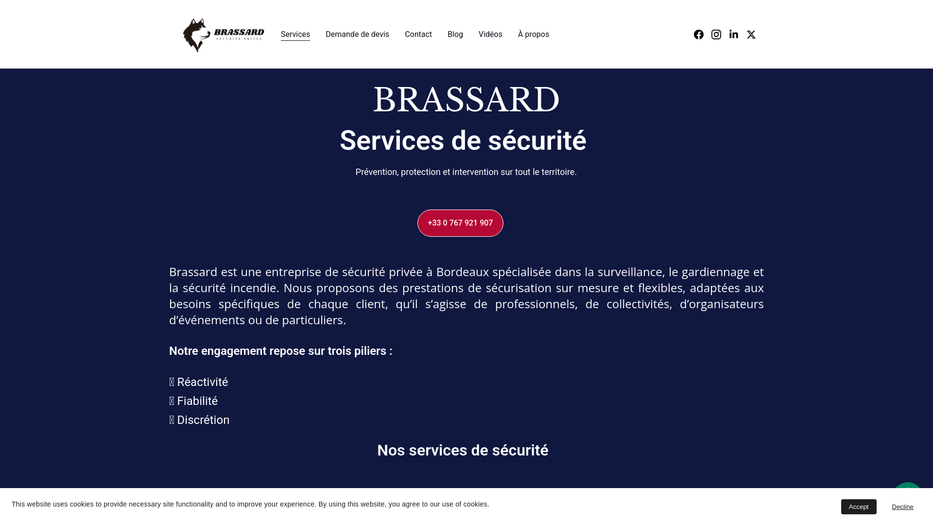 Brassard sécurité privée
