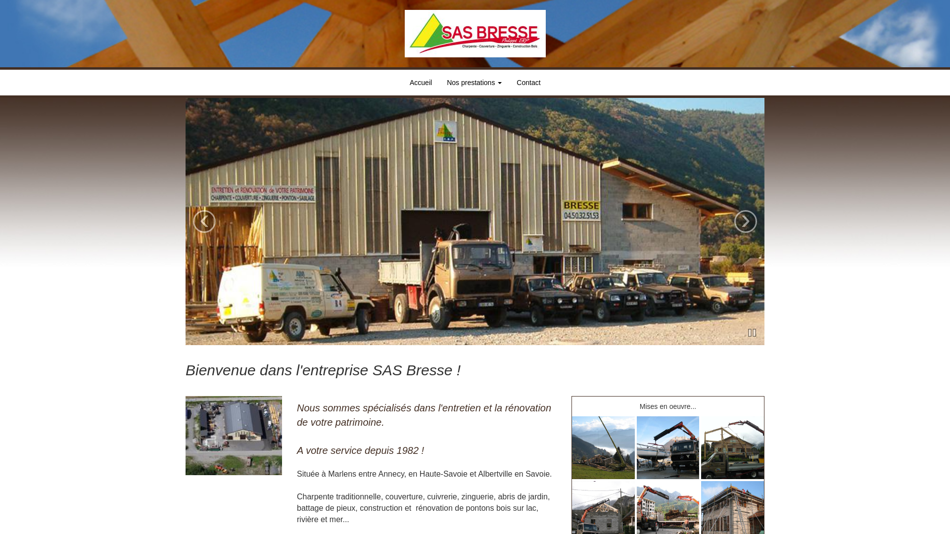 Capture d'écran de Charpente bresse philippe erp