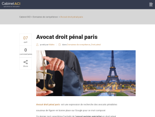 Avocats en droit pénal à Paris