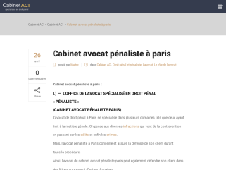 Cabinet d\\\'Avocats spécialisé en droit pénal à Paris