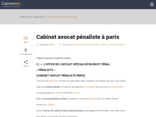 Cabinet d\\\'Avocats spécialisé en droit pénal à Paris