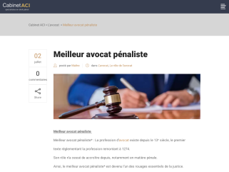 Cabinet ACI: Cabinet d'avocats Spécialisés Droit Pénal - Avocat
