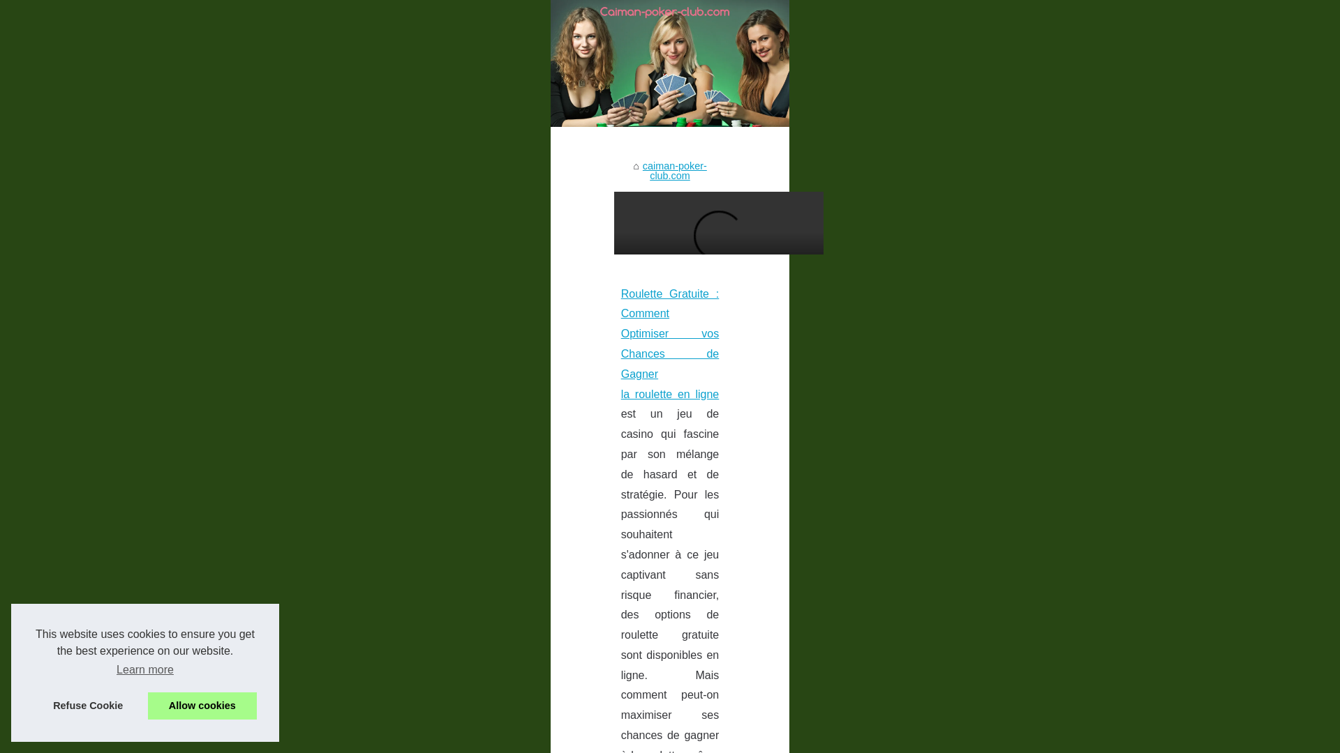 Capture d'écran de Le Caiman Poker Club, association de Poker en Guyane.