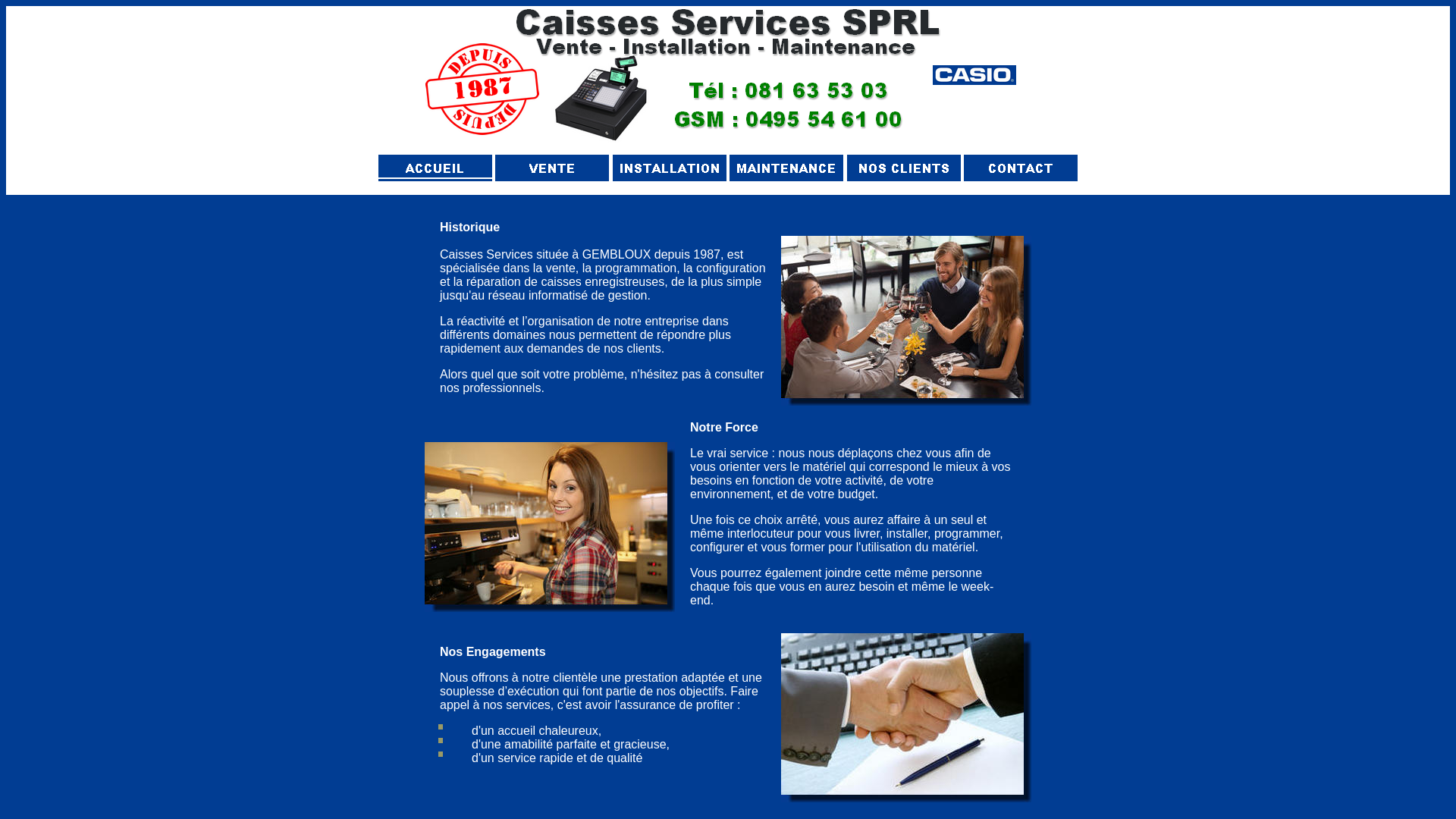 Capture d'écran de Caisses enregistreuses namur