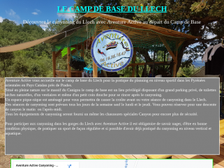 Camp de base canyoning du Llech Aventure Active