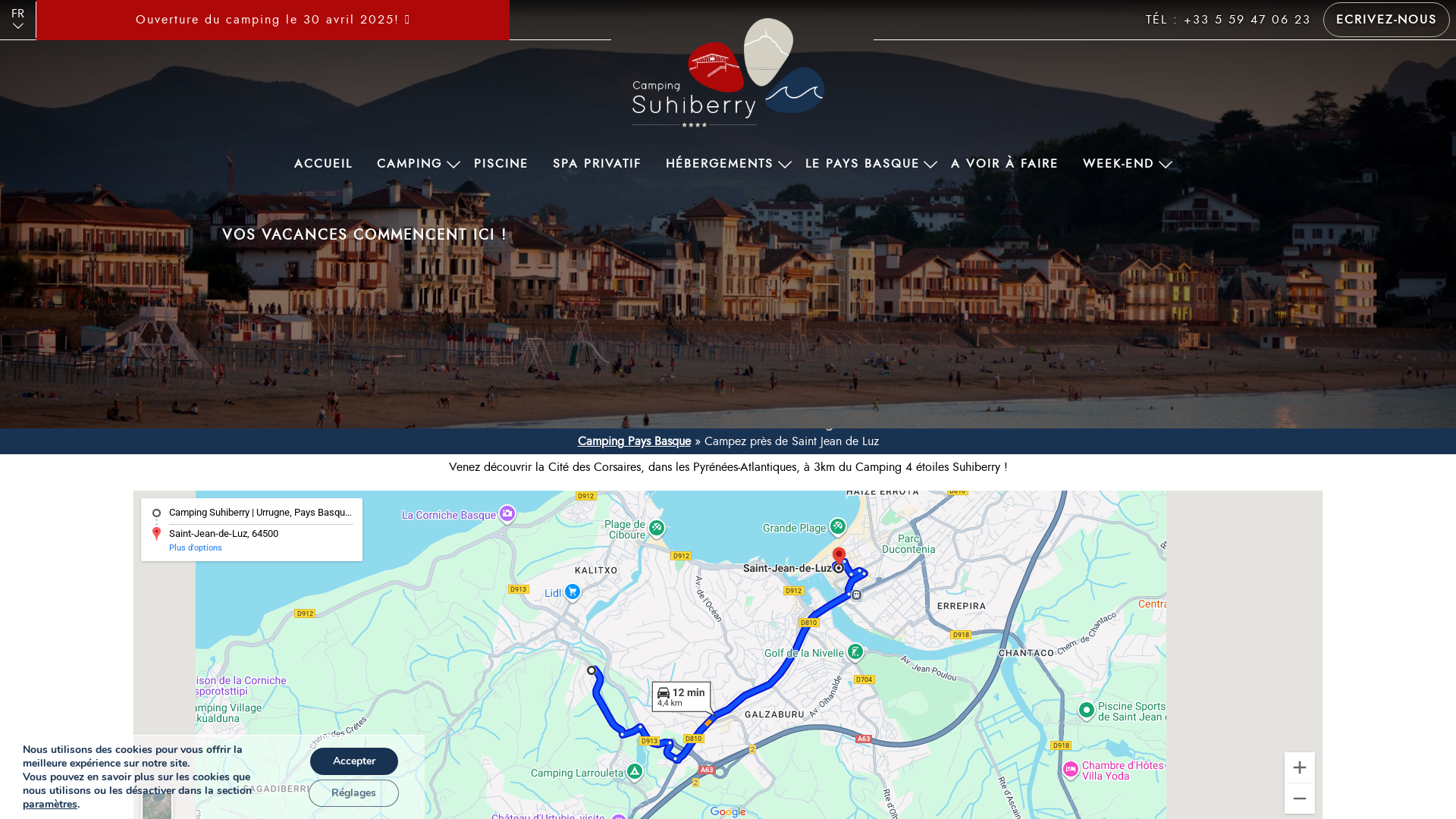 Capture d'écran de Camping Saint Jean de Luz - Camping Suhiberry 4 étoiles, Urrugne