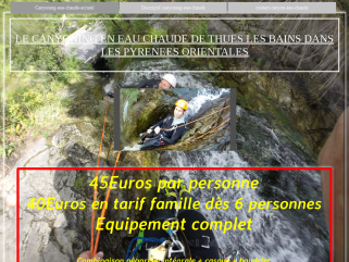 Canyoning eau chaude Thuès Pyrénées Orientales