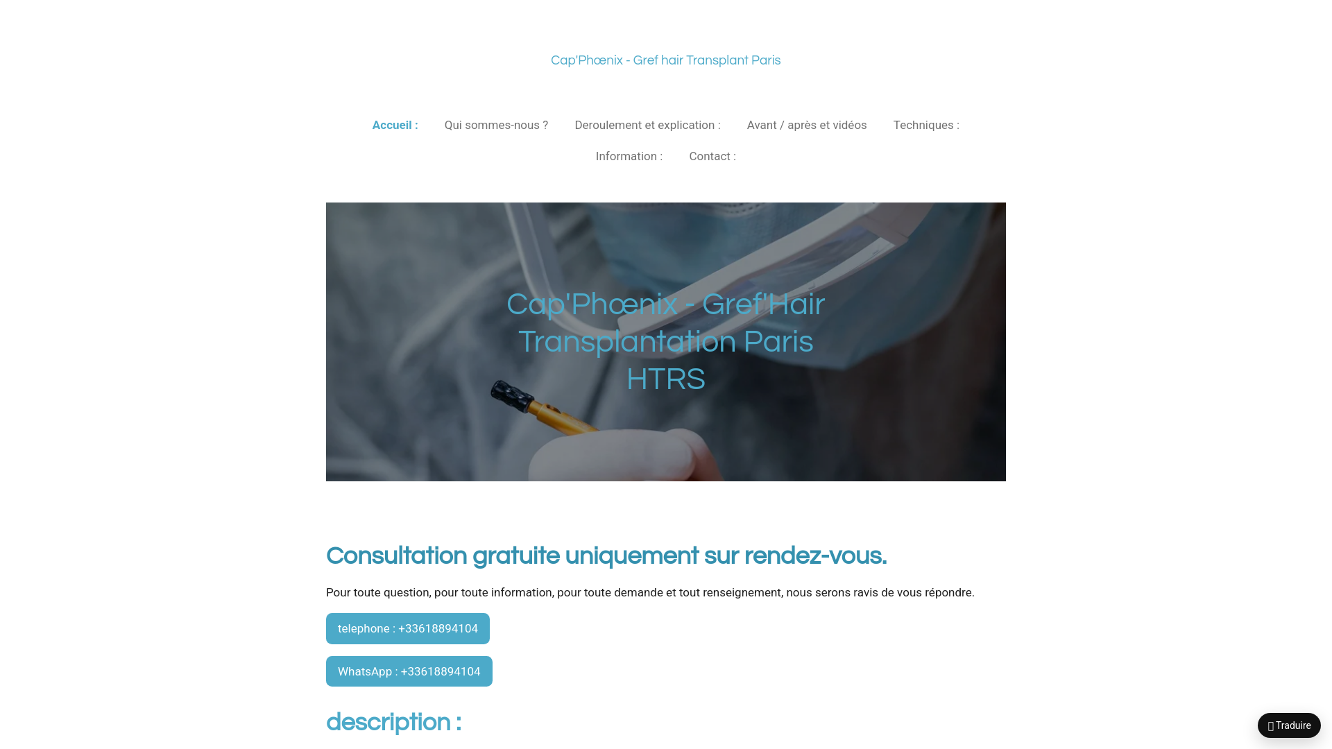 Greffe Cheveux Paris - Barbe, Afro | Cap'Phœnix - Gref'Hair Transplant