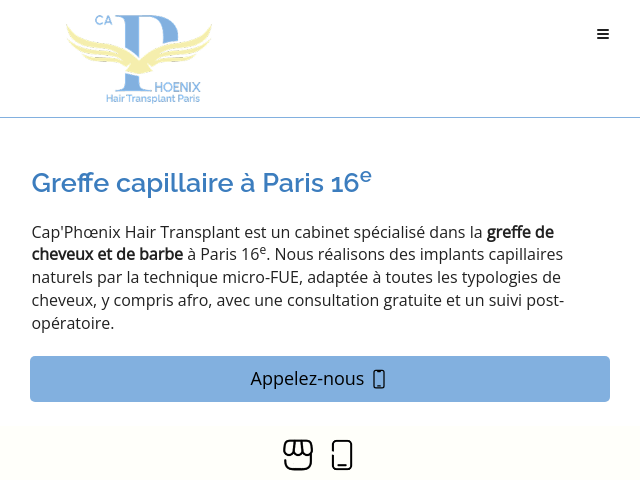 Cap'Ph&oelig;nix Hair Transplant