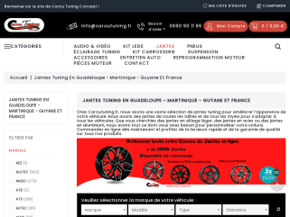 Vente en ligne de jantes tuning en Guadeloupe
