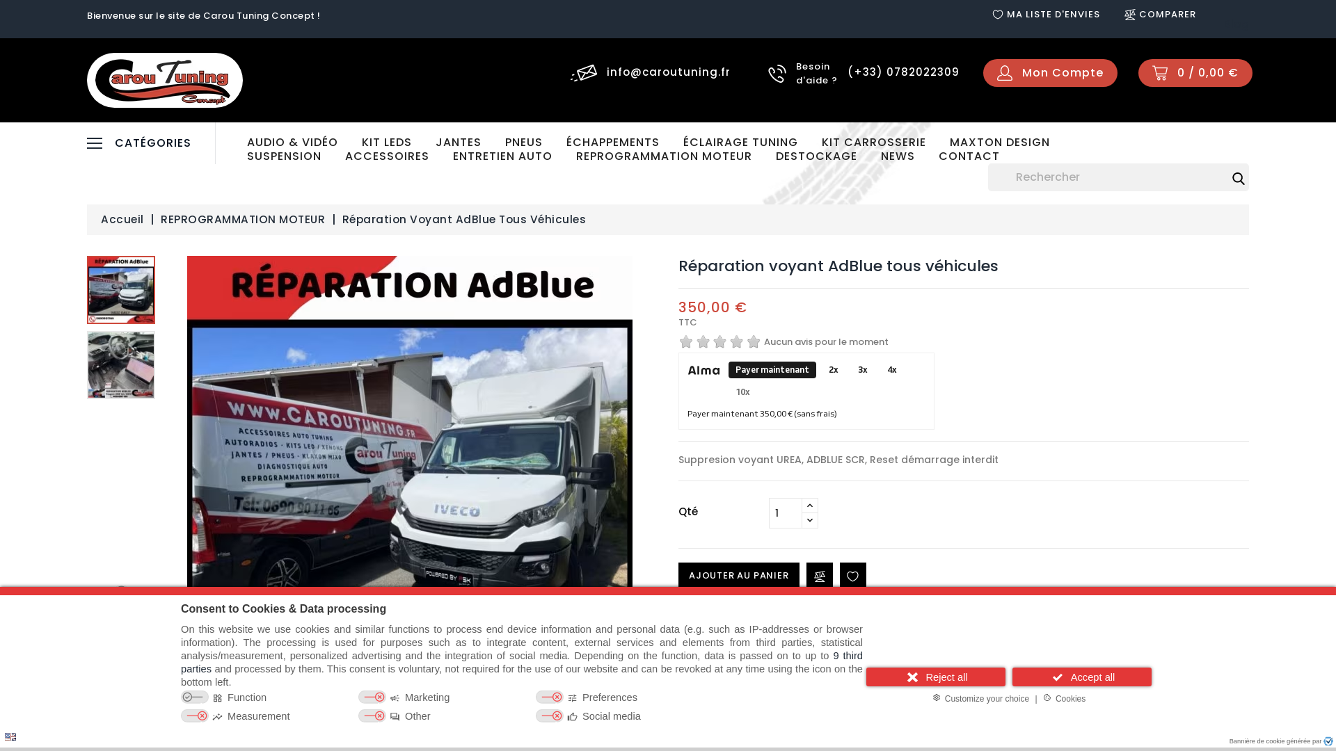 Capture d'écran de Suppression voyant Adblue en Guadeloupe