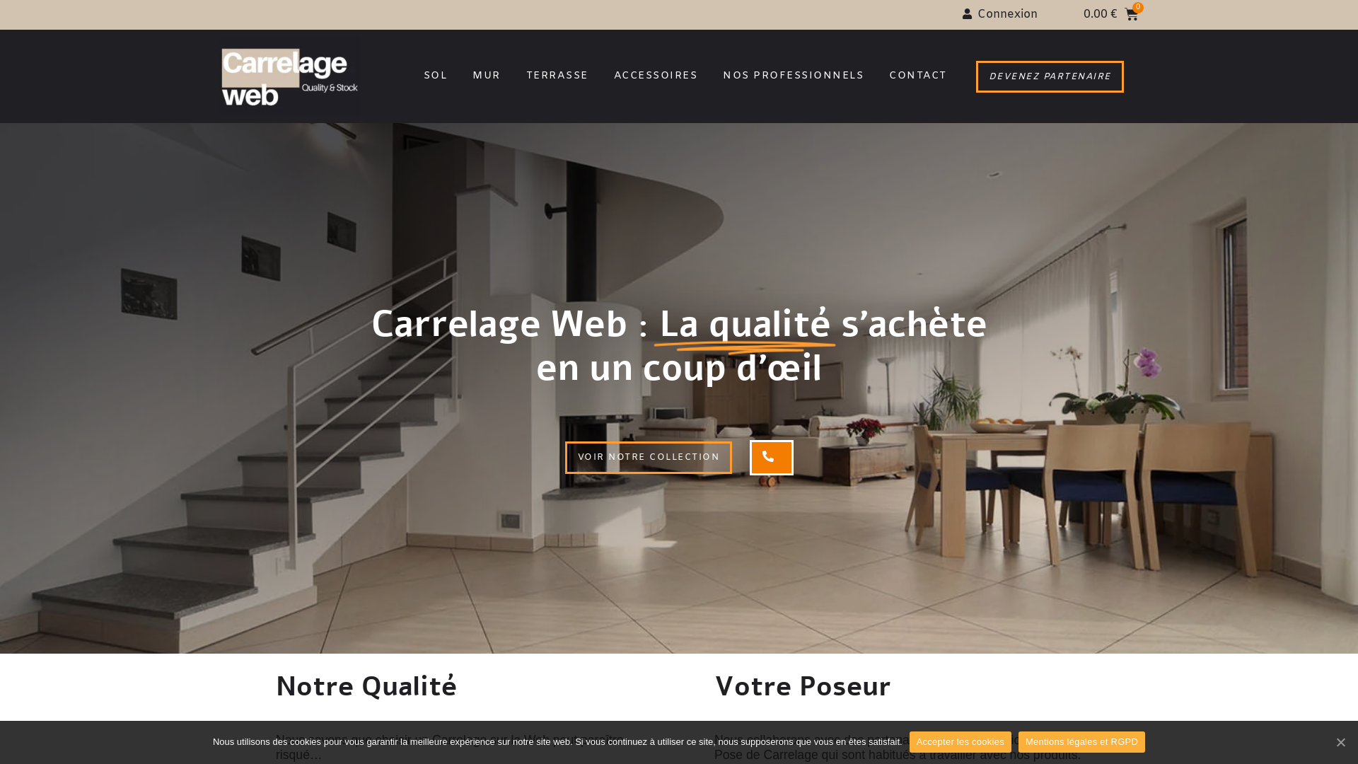 Capture d'écran de Vente de carrelages en ligne 